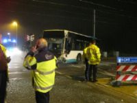 Zeven gewonden bij botsing trein en bus