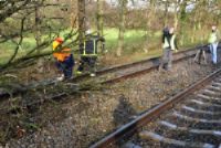 Storingen op spoor na noodweer