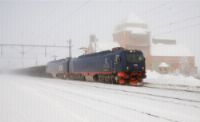Fotoverslag treinen door de sneeuw in Zweden