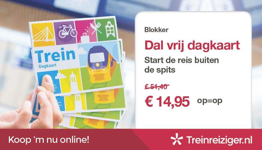 Goedkope Blokker treinkaartjes (NS Dagkaart) zomer 2016