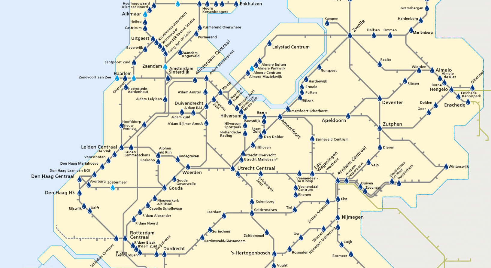 NS wil 200 gratis watertappunten en start in Alkmaar